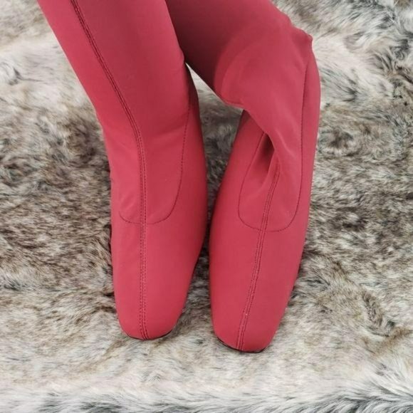 Autonomy Red Slinky Knee High Heeled Boots size 7 - Picture 3 of 7